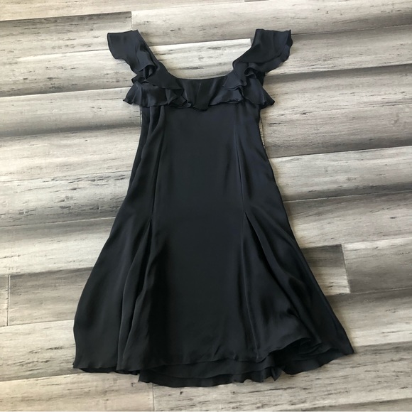 Lauren Ralph Lauren Silk Flirty Ruffle Sleeve Midi Length Semi-Formal Dress - Picture 8 of 11